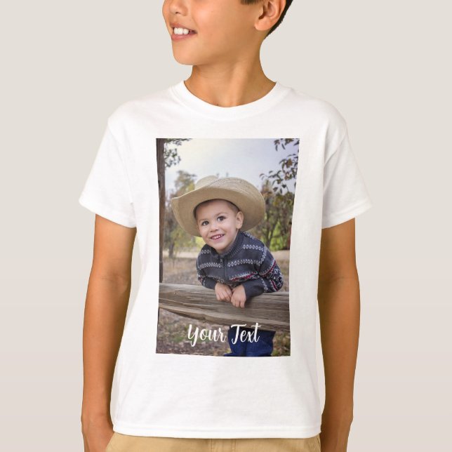 Camiseta Foto e texto personalizados. (Frente)