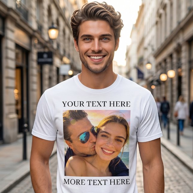 Camiseta Foto e Texto Personalizados (Criador carregado)