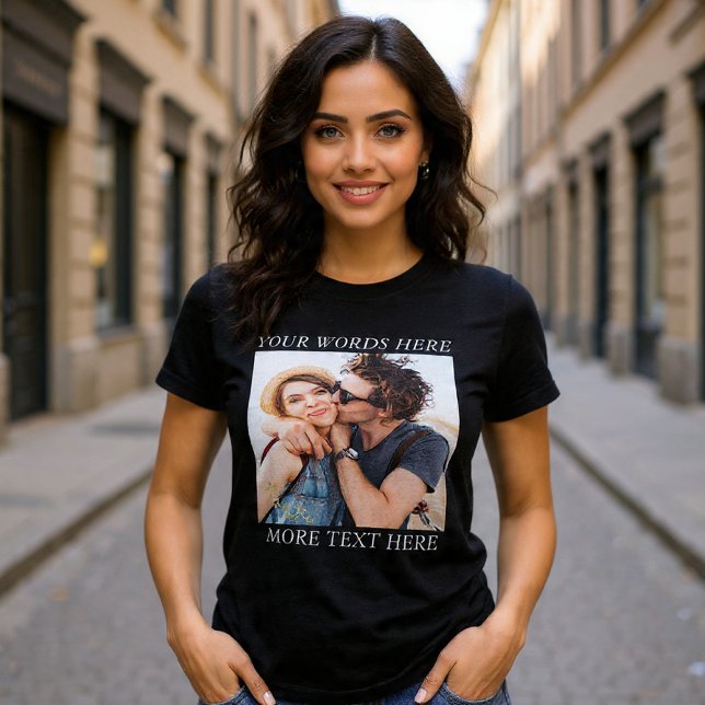 Camiseta Foto e Texto Personalizados (Criador carregado)