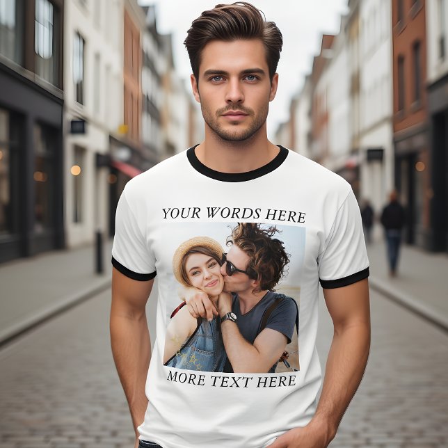 Camiseta Foto e Texto Personalizados (Criador carregado)