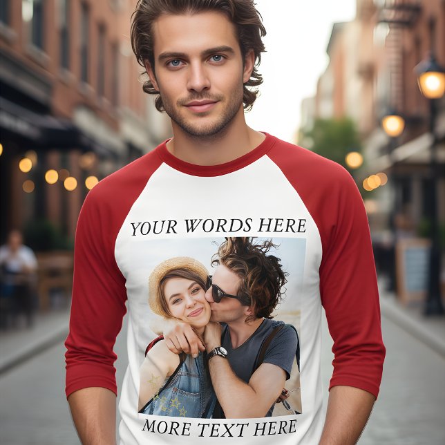 Camiseta Foto e Texto Personalizados (Criador carregado)