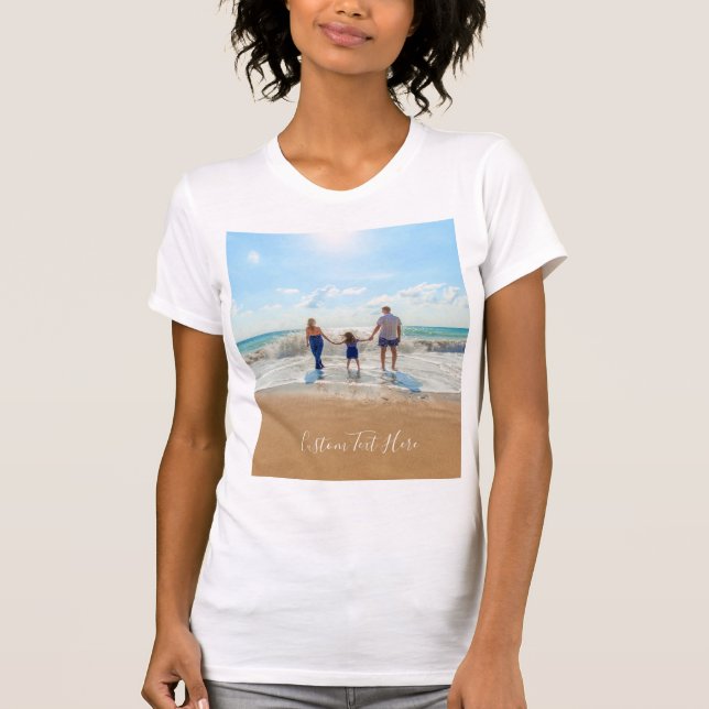 Camiseta Foto e texto personalizados - Design único - (Frente)