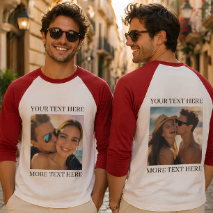 Camiseta Foto e Texto Personalizados em Duas Faces