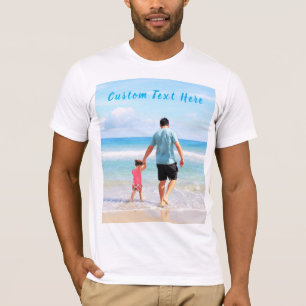 Camiseta Foto e texto personalizados - seu próprio Design