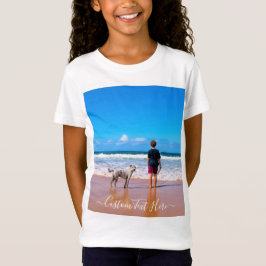 Camiseta Foto e texto personalizados - seu próprio Design -
