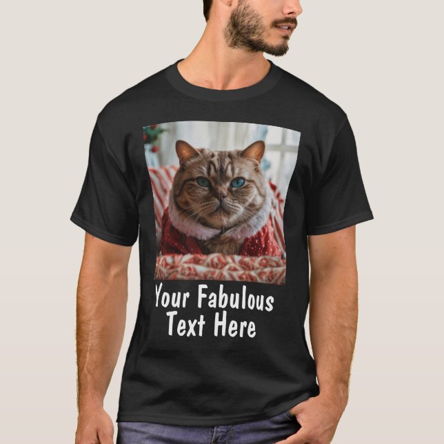 Camiseta Foto e Texto Personalizados Simples (Frente)