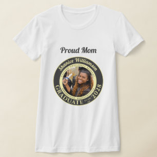 Camiseta Foto em Carvão Moderno Formatura Mãe Orgulhosa