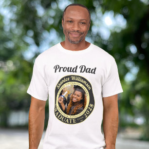Camiseta Foto em Carvão Moderno Formatura Pai Orgulhoso
