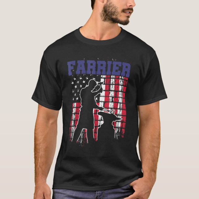 Camiseta Foto em Farrier Fora de Fôrma Amostra de Equino de (Frente)