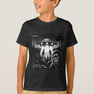Camiseta Foto engraçada de bigfoot alienígena ufo antiga ev
