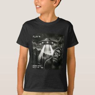 Camiseta Foto engraçada de bigfoot alienígena ufo vintage e