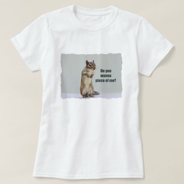 Camiseta Foto Engraçada de Esquilo (Frente do Design)