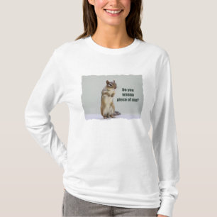 Camiseta Foto Engraçada de Esquilo