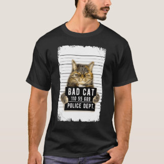 Camiseta Foto Engraçada de Gato Preso