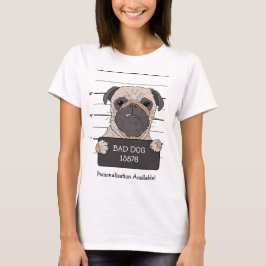 Camiseta Foto engraçada de Pug