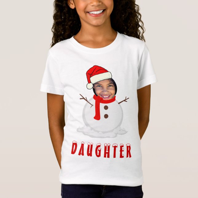 Camiseta Foto Engraçada Face Snowman Natal (Frente)