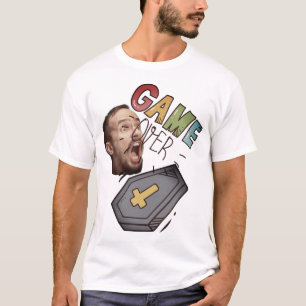 Camiseta Foto Engraçada Jogo Halloween/Gamers Sobre Coffin