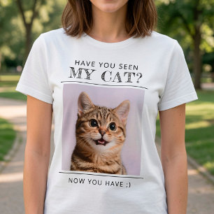 Camiseta Foto engraçada personalizada de amante de gatos