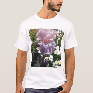 Camiseta Foto floral da Flor Roxo Iris