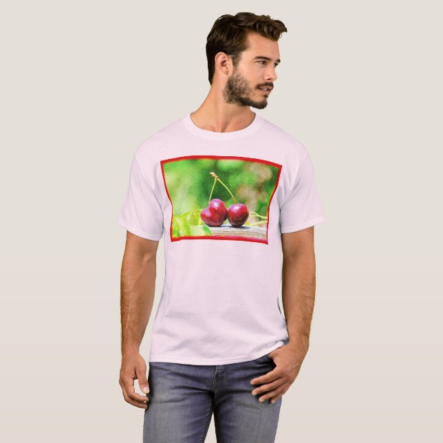 Camiseta Foto "Fruta de Duas Cerejas". Compre agora (Frente Completa)