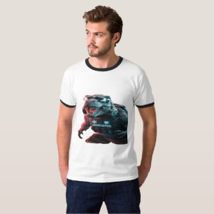 Camiseta Foto impressionante de um T-Rex ameaçador, vitrine
