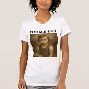 Camiseta Foto Infantil Personalizada & Ano Vintage Personal