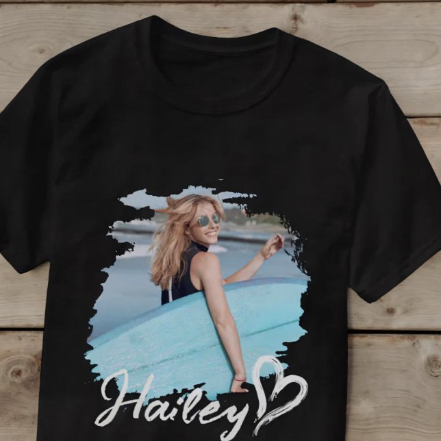 Camiseta Foto Legal Simples do Coração namorada Grunge (Criador carregado)