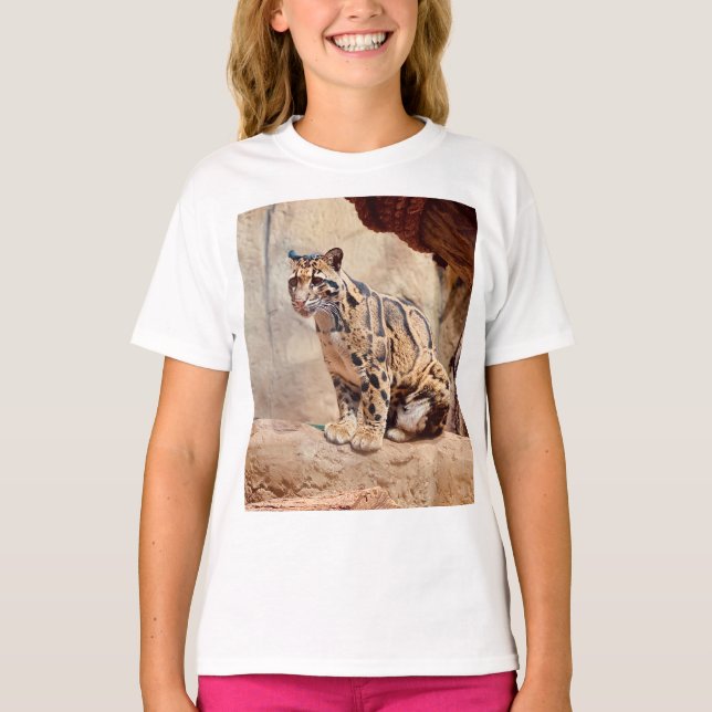 Camiseta foto-leopardo nublada natureza vida selvagem exóti (Frente)
