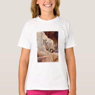 Camiseta foto-leopardo nublada natureza vida selvagem exóti