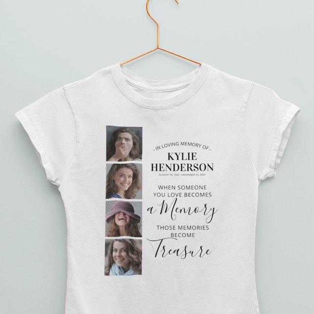 Camiseta Foto Memorial Em Memória Carinhosa (Criador carregado)