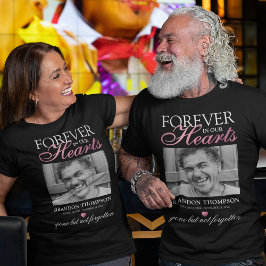 Camiseta Foto Memorial Rosa Para Sempre em Nossos Corações