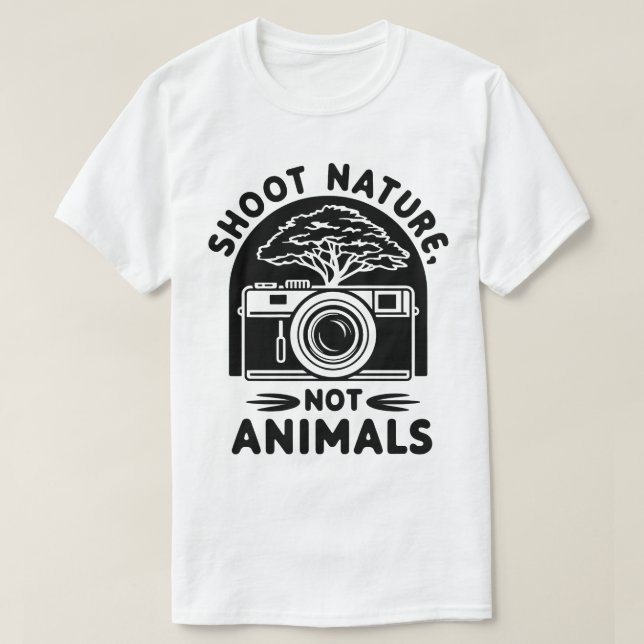 Camiseta Foto: Natureza Não Animais Design (Frente do Design)