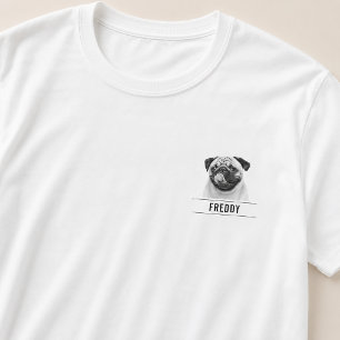 Camiseta Foto & Nome de Animal de Estimação Simples Moderno