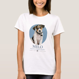 Camiseta Foto & Nome de Cachorro Engraçado Personalizado