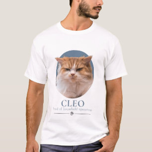 Camiseta Foto & Nome de Gato Engraçado Personalizado