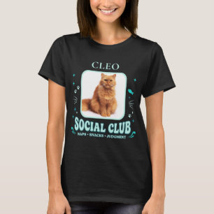 Camiseta Foto & Nome de Gato Engraçado Personalizado