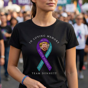 Camiseta Foto & Nome Personalizado de Conscientização sobre