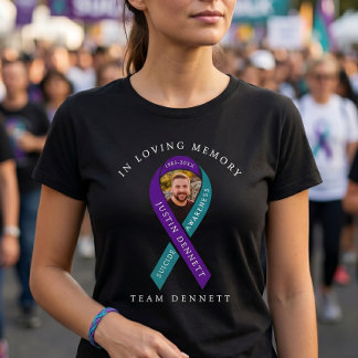 Camiseta Foto & Nome Personalizado de Conscientização sobre