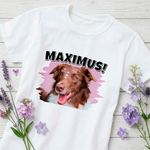Camiseta Foto & Nome Personalizado do Animal de Estimação