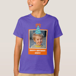 Camiseta Foto para crianças personalizadas Parabéns com cha