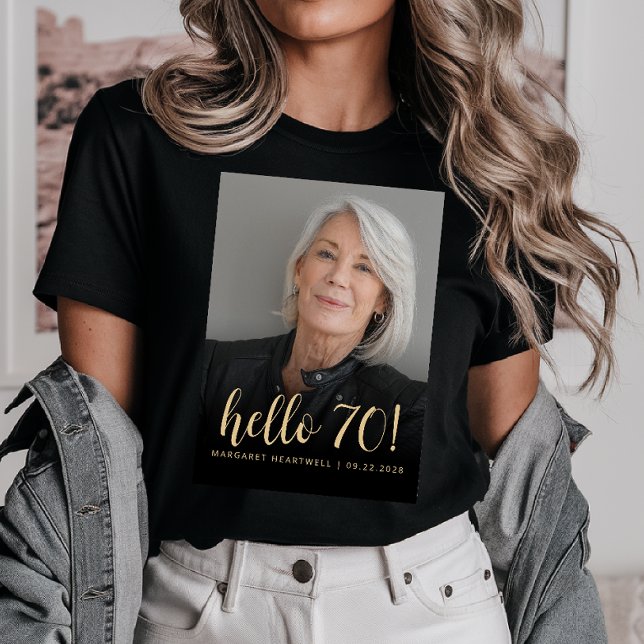 Camiseta Foto personalizada: Alô 70, Sétima Festa de aniver (Criador carregado)