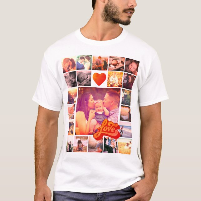Camiseta Foto personalizada amor cardíaco T-Shirt (Frente)