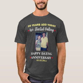 Camiseta Foto personalizada Casal de aniversário de 20 anos