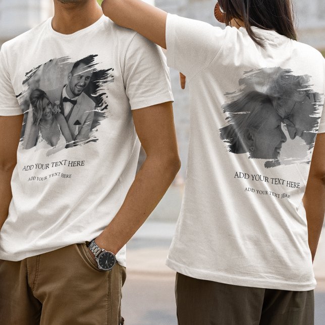 Camiseta Foto personalizada com efeito brushed 2 (Criador carregado)