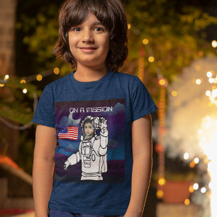 Camiseta Foto personalizada da astronomia espacial astronau