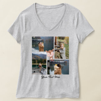 Camiseta Foto Personalizada da Família / Texto Cute Animal 