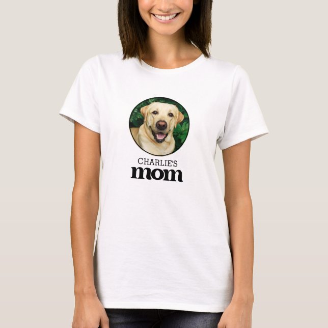 Camiseta Foto Personalizada Da Mãe De Pet Simples Moderna (Frente)