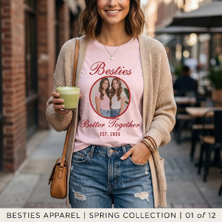 Camiseta Foto Personalizada das Melhores Amigas Juntas Mel
