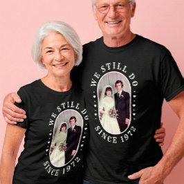 Camiseta Foto Personalizada de 50º Aniversário de Casamento