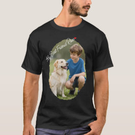 Camiseta Foto Personalizada de Amigo Cachorro Pai Preto